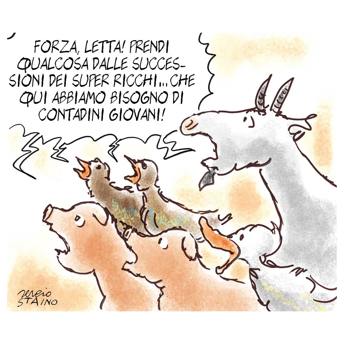 La vignetta di Sergio Staino