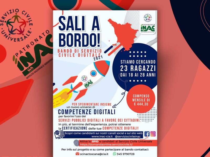 Servizio Civile Digitale al Patronato Inac della Cia. Proroga domande