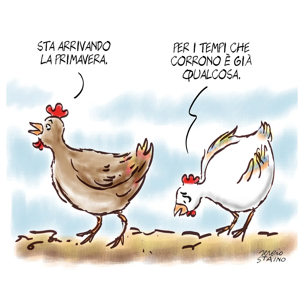 La vignetta di Sergio Staino